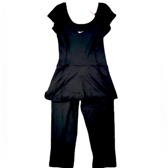 Nike Pants - Nike All In One Skirt And Legging Dry Fit Womens Yoga Style Code 255633 In Black